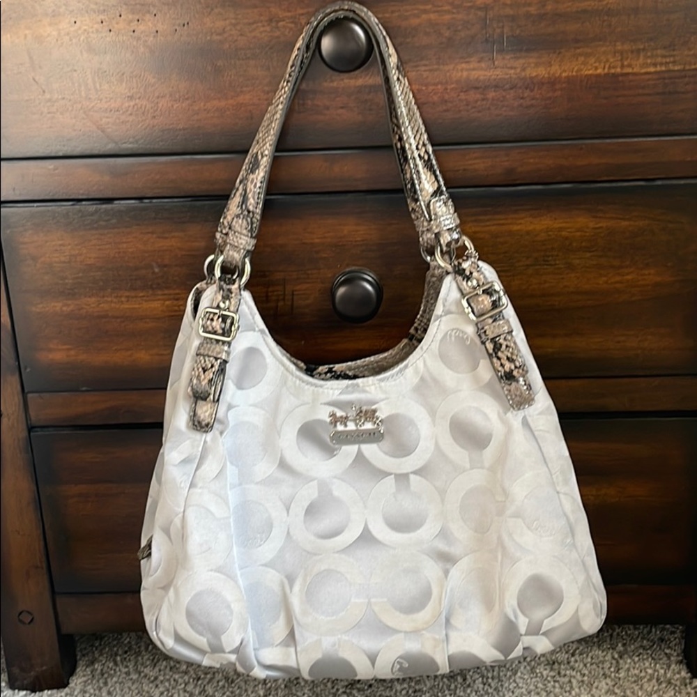 Coach silver shoulder bag